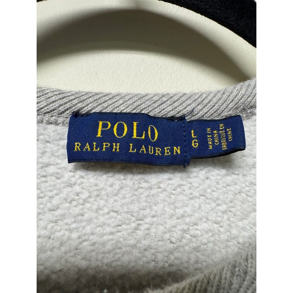 POLO RALPH LAUREN Captain Nautical Bear Print Gray Sweatshirt, Sz L - Picture 6 of 9